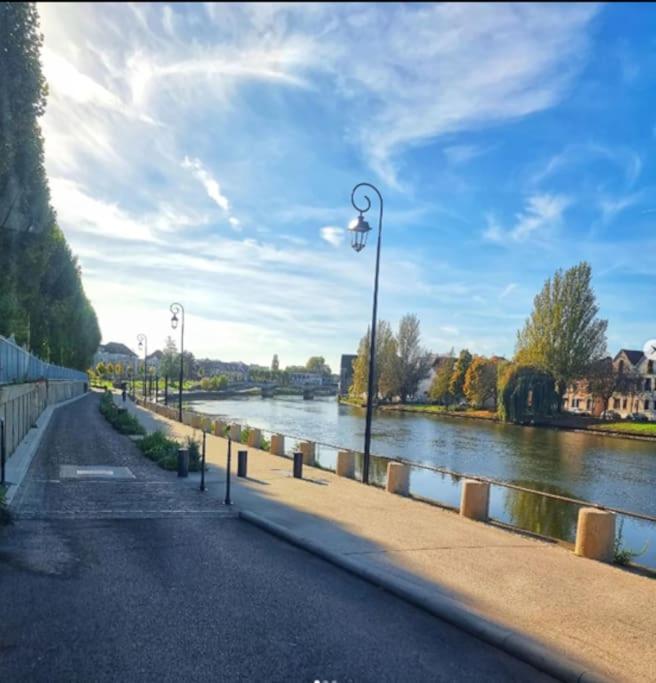 La Patte Blanche Terrasse Centre Ville Sens 6M Gare المظهر الخارجي الصورة